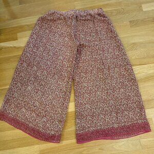 Silk Gauze Wide Leg Pants M